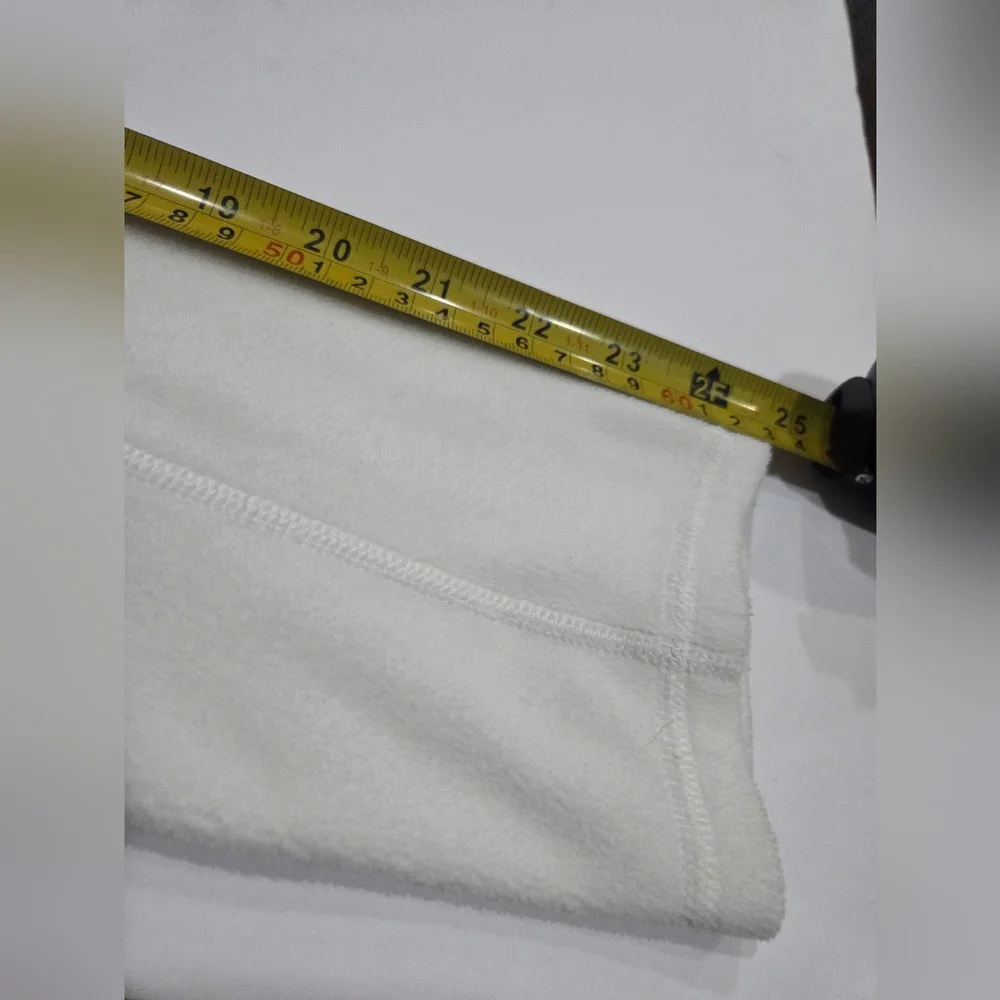 The North Face White Quarter-Zip Fleece Sz.L Women's
